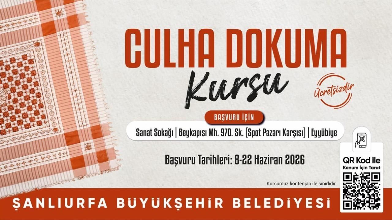 Şanlıurfa Büyükşehir Belediyesi Kültür Kursaları İçin Başvurular Başladı