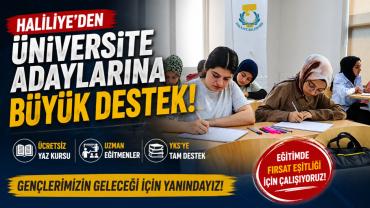 Haliliye'den Üniversite Adaylarına Ücretsiz Yaz Kursu