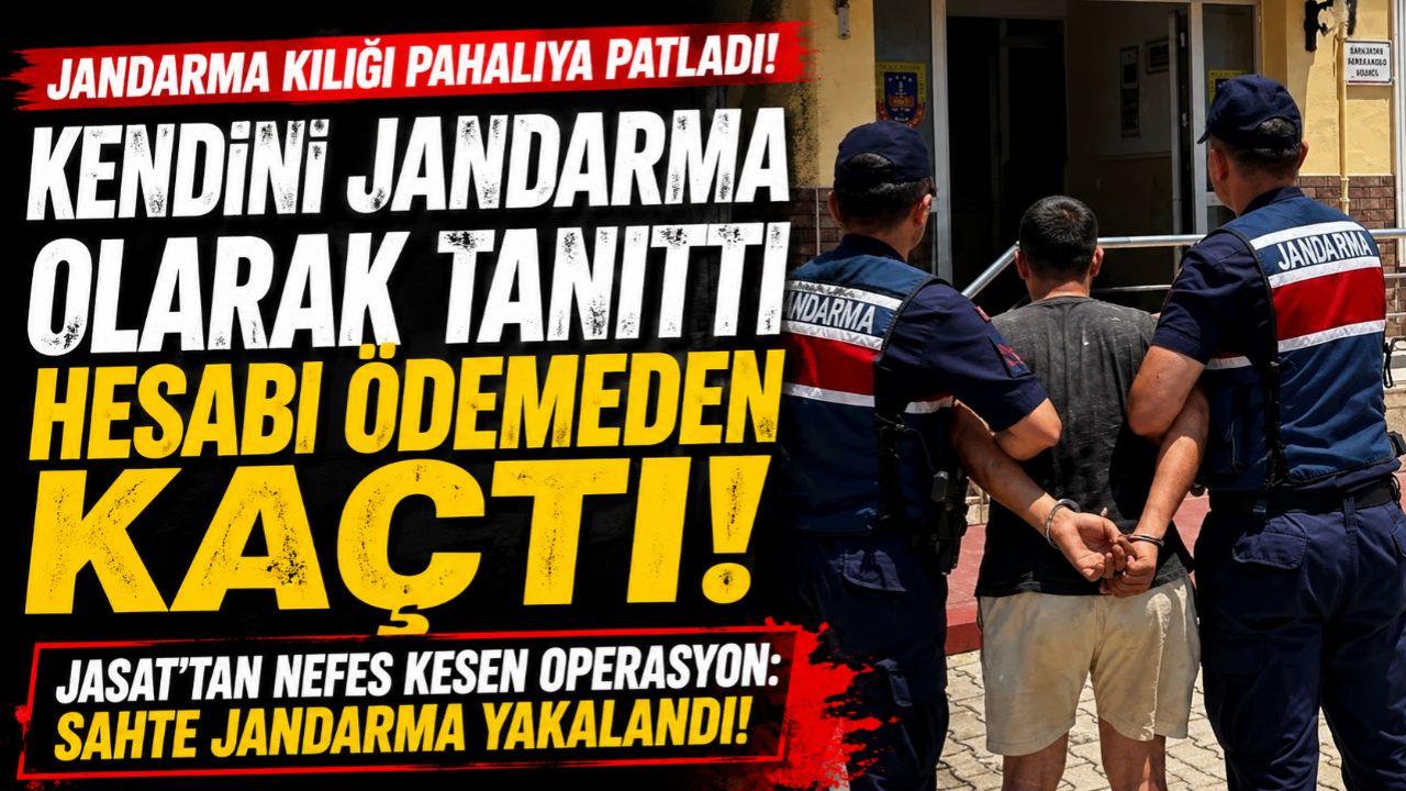 Jandarma Kılığıyla Yemek Yedi, Hesabı Ödemeden Kaçtı