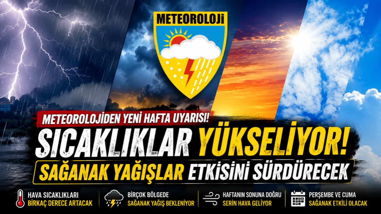 Yeni Haftada Sıcaklıklar Artıyor! Sağanak Yağışlar Etkisini Sürdürecek